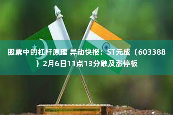 股票中的杠杆原理 异动快报：ST元成（603388）2月6日11点13分触及涨停板