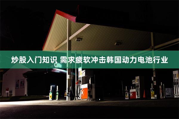 炒股入门知识 需求疲软冲击韩国动力电池行业