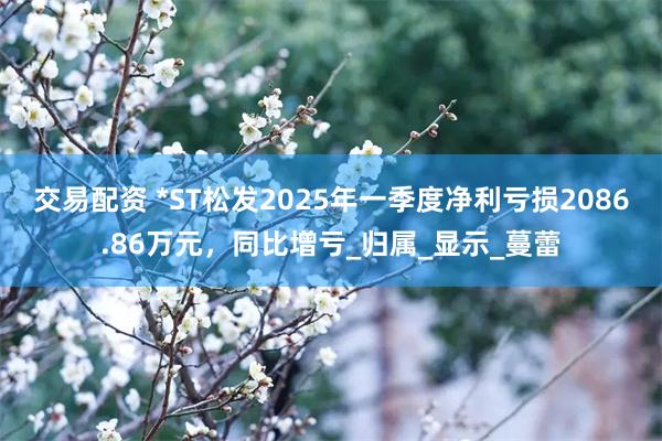 交易配资 *ST松发2025年一季度净利亏损2086.86万元，同比增亏_归属_显示_蔓蕾