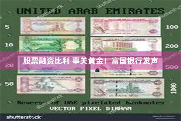 股票融资比利 事关黄金！富国银行发声