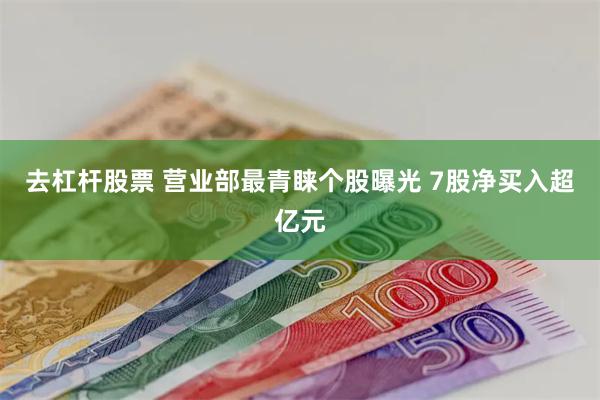 去杠杆股票 营业部最青睐个股曝光 7股净买入超亿元